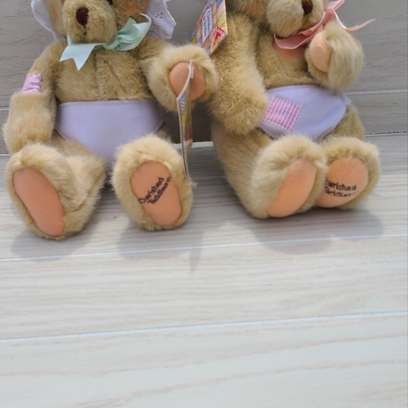 Lot of 2 Cherished Teddies Cuddle And Bobbie Plush Dakin with tags 1994 - Picture 2 of 9